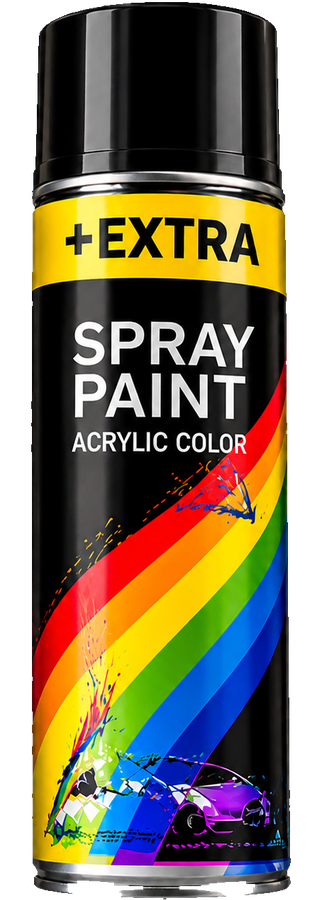 Aérosol +Extra Spray Paint noir